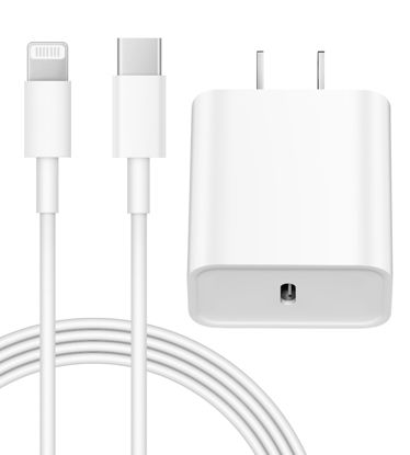 Picture of iPhone 14 13 12 Charger Fast Charging 20W PD USB C Wall Charger with 6FT Fast Charging Cable Compatible iPhone 14/13/12/11/Pro/Pro Max/Mini/Xs Max/XR/X, iPad