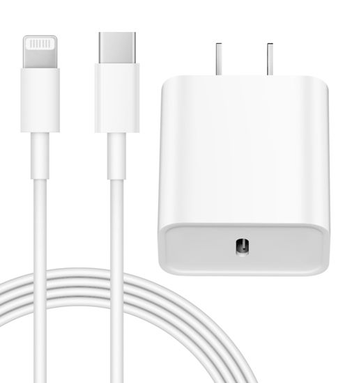 Picture of iPhone 14 13 12 Charger Fast Charging 20W PD USB C Wall Charger with 6FT Fast Charging Cable Compatible iPhone 14/13/12/11/Pro/Pro Max/Mini/Xs Max/XR/X, iPad