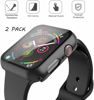 Picture of Misxi 2 Pack Hard PC Case with Tempered Glass Screen Protector Compatible with Apple Watch SE 2 (2024) SE Series 6 Series 5 Series 4 44mm, Black