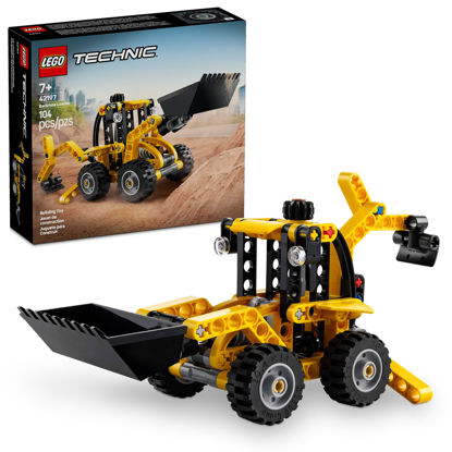 Picture of LEGO Technic Backhoe Loader Construction Toy - Building Toy Set for Boys and Girls, Ages 7+ - Educational Gift Idea for Kids Birthday with Usable Back Digger, Scoop, & Outriggers - 42197