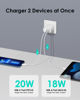 Picture of [4 Pack] USB C Charger Block Fast Charging Multiport Adpater [PD 20W USB-C & QC 3.0 USB Port] for IP 16/15/14/13/12/11/X/8, i Pad, Sam Sung, Google, Galaxy & More