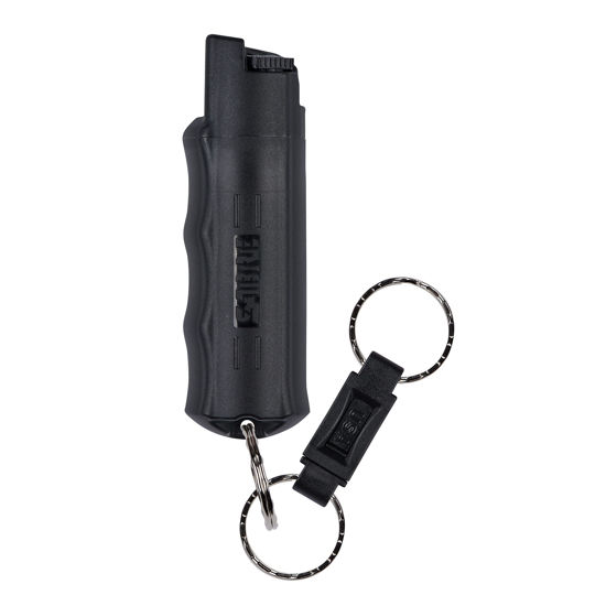 Picture of SABRE Pepper Spray, Quick Release Keychain for Easy Carry and Fast Access, Finger Grip for More Accurate and Faster Aim, Maximum Police Strength OC Spray, 0.54 oz, Secure and Easy to Use Safety