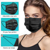 Picture of 100 PCS Disposable Face Masks, Black Masks, 3 Ply Protection Disposable Face Masks