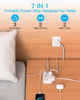 Picture of Cruise Ship Essentials, Travel Power Strip with USB C, Flat Plug Extension Cord with 3 Outlets 4 USB Ports(2 USB C), 5 ft Desk Wall Outlet Extender, Non Surge Protector for Cruise, Dorm Room, ETL