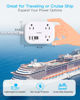 Picture of Cruise Ship Essentials, Travel Power Strip with USB C, Flat Plug Extension Cord with 3 Outlets 4 USB Ports(2 USB C), 5 ft Desk Wall Outlet Extender, Non Surge Protector for Cruise, Dorm Room, ETL