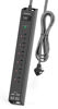 Picture of Surge Protector Power Strip - Extension Cord with 6 AC Outlets 4 USB (2 USB-C Ports), Flat Plug with Overload Surge Protection, Wall Mount, 5ft, Outlet Extender for Home Office Dorm Room Essentials
