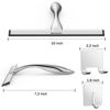 Picture of All-Purpose Stainless Steel Shower Squeegee for Shower Glass Door with 2 Adhesive Hooks, Bathroom Cleaner Tool Household Window Mirror Squeegee , Cleaning Tile Wall, Car, 10 Inch Silver