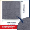 Picture of USANOOKS Microfiber Cleaning Cloth Grey - 12 Pcs (12.5"x12.5") - High Performance - 1200 Washes, Ultra Absorbent Microfiber Towel Weave Grime & Liquid for Streak-Free Mirror Shine - Car Washing Cloth