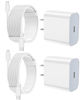 Picture of iPhone Charger Fast Charging 2 Pack Type C Wall Charger Block with 2 Pack [6FT&10FT] Long USB C to Lightning Cable for iPhone 14/13/12/12 Pro Max/11/Xs Max/XR/X,AirPods Pro