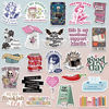 Picture of 150 PCS Romance Book Stickers for Kindle, Holographic Bookish Sticker Pack Reading Booktok Glitter Vinyl Decals for Laptop Ebook Readers Water Bottles Journal Scrapbook Waterproof