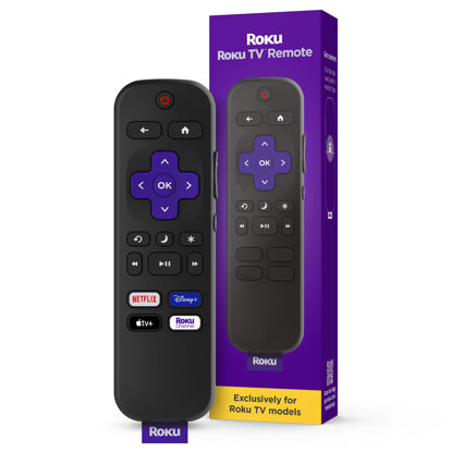 Picture of Roku Remote (Official Manufacturer Product) | TV Remote Control with TV Controls, Simple Setup, & Pre-Set App Shortcuts - Replacement Remote Compatible with Roku TV Models ONLY (Not Roku Players)