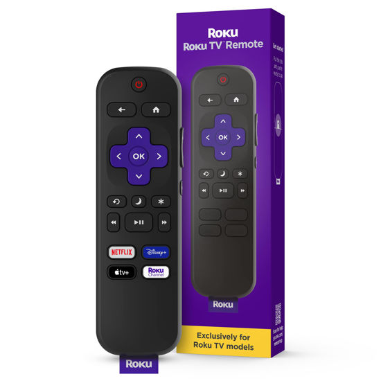 Picture of Roku Remote (Official Manufacturer Product) | TV Remote Control with TV Controls, Simple Setup, & Pre-Set App Shortcuts - Replacement Remote Compatible with Roku TV Models ONLY (Not Roku Players)