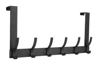 Picture of Over The Door Hooks, Door Hanger Hooks for Hanging, Over The Door Towel Racks for Bathroom with 12 Coat Hooks, Over The Door Hanger, Coat Rack Hat Rack Over The Door Organizer