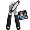 Picture of The Original GORILLA GRIP Heavy Duty Stainless Steel Smooth Edge Manual Can Opener and Bottle Openers, Soft Handle, Rust Proof Oversized Handheld Easy Turn Knob, Multifunctional Kitchen Tool, Black