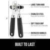 Picture of The Original GORILLA GRIP Heavy Duty Stainless Steel Smooth Edge Manual Can Opener and Bottle Openers, Soft Handle, Rust Proof Oversized Handheld Easy Turn Knob, Multifunctional Kitchen Tool, Black