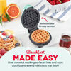 Picture of DASH Mini Waffle Maker - 4” Waffle Mold, Nonstick Waffle Iron with Quick Heat-Up, PTFE Nonstick Surface - Perfect Mini Waffle Maker for Kids and Families, Just Add Batter (Aqua)