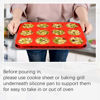 Picture of CAKETIME 12 Cups Silicone Muffin Pan - Nonstick Cupcake Pan 1 Pack Regular Size Silicone Mold for Baking