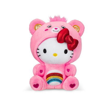 Picture of Care Bears Hello Kitty Dressed As Cheer Bear 8" Fun-Size Plush - Soft, Huggable Bestie! - Good for Girls and Boys, Employees, Collectors, Ages 4+