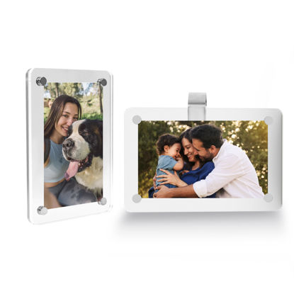 Picture of Car Sun Visor Photo Holder, Universal Magnetic Photo Clip, Decorate your Car Visor Clip with Personality(Transparent, 2.4x3.5)