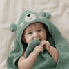 Picture of Blissful Diary Muslin Baby Hooded Towel, Soft and Absorbent Bath Towel for Newborn, Infant, Toddler, Unisex, 32″x32″ - Smart Bear