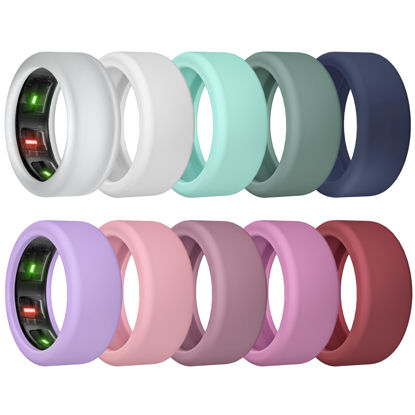 Picture of sylacor Ring Cover for Oura Ring Gen 4/Oura Ring Gen3, Anti-Scratch Elastic Silicone Oura Ring Case Protector