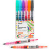Picture of Grabie Dual Tip Brush Pens (3.5mm Chisel Tip + 0.5mm Needle Tip), Gel Pens, Gel Ink Pens For Journaling,Dual-Tip Notetaking Pen Set, Highlighters for Adult Coloring Books, Note Taking and Lettering