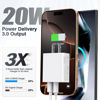 Picture of LCGENS USB C Wall Charger Block 20W, 2-Pack Dual Port PD Power Delivery Fast Type C Charging Block Plug Compatible with iPhone 11/12/13/14/15/16/Pro Max, XS/XR/X, Ipad Pro, Samsung Galaxy