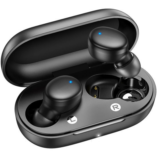 Picture of kurdene Wireless Earbuds Bluetooth 5.3 in Ear Buds Light-Weight Headphones,Deep Bass Sound,Built-in Mics Headset,Clear Calls Earphones for Sports Workout