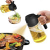 Picture of YARRAMATE Oil Sprayer for Cooking, 2 in 1 Olive Oil Dispenser Bottle for Kitchen, 16oz/470ml Premium Glass Oil Bottle, Food-grade Oil Mister for Air Fryer, Salad, Frying, BBQ (Black)