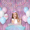 Picture of Pink Tinsel Curtain Party Backdrop - GREATRIL Foil Fringe Curtain Lilac Pink Party Streamers for Princess Bachelorette Euphoria Theme Party Decorations - 2 Packs