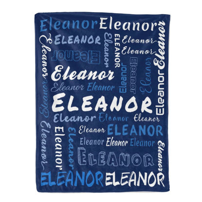 Picture of Diyrap Personalized Blankets Customized Blanket with Name for Adults and Kids Custom Baby Blanket Fleece Throw for Baby Girls and Boys