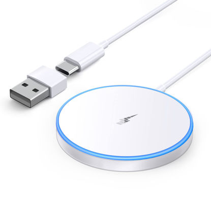 Picture of Magnetic Wireless Charger 15w Apple Mag-Safe Charger for iPhone 16 Pro Max/16 Pro/16/16 Plus/15/14/13/12 Series AirPods 3/2/Pro/Pro 2 LED Magnet Charging Pad Mag Safe Charger with Dual Charging Ports