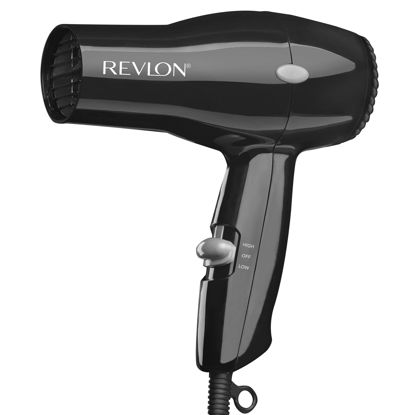 Picture of REVLON Travel Hair Dryer | Salon-Style Blowouts, Lightweight Design, 1875 Watts for Fast Drying with 2 Heat & Speed Settings for Drying and Styling Flexibility (Black)