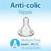 Picture of Dr. Brown’s Natural Flow Level 2 Narrow Baby Bottle Silicone Nipple, Medium Flow, 3m+, 100% Silicone Bottle Nipple, 6 Count