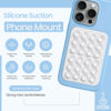 Picture of Sucky Silicone Suction Phone Case Adhesive Octo Cup Buddy Mount - Anti-Slip Holder, Hands-Free Phone Accessory for iPhone and Android - Sticky Grip for Selfies, Videos - Pearl White