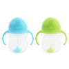 Picture of Munchkin Any Angle Sippy Cup for Toddlers, Weighted Straw Trainer Cup with Click Lock Lid, 7 Ounce, 2 Pack, Blue/Green