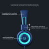 Picture of Kids Headphones - noot products K11 Foldable Stereo Tangle-Free 3.5mm Jack Wired Cord On-Ear Headset for Children/Teens/Boys/Girls/Smartphones/School/Kindle/Airplane Travel/Plane/Tablet (Navy/Teal)