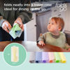 Picture of Olababy Fold N Go Silicone Placemat w Travel Case | Dishwasher Safe, BPA Free, Non-Slip, Waterproof | Mini Dining Mat for Infants, Babies, Toddlers and Kids (1, Pearl)