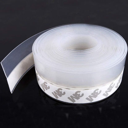 Picture of TAROSE Weather Stripping, Silicone Door Seal Strip Door, Window, Transparent 16 Feet Long (Width 25mm)