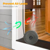 Picture of 33 Ft Window Seal Strip, 0.35 inch x 0.35 inch Sliding Door Weather Stripping Window Seal, Pile Self Adhesive Window Weather Stripping,Door Noise Blocker, Grey