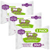 Picture of Saline Nose Wipes by Boogie, for Baby & Kids, Face, Hand & Body, FSA/HSA Eligible, Made with Vitamin E, Aloe, and Natural Saline, Unscented, 30 Count (Pack of 3)
