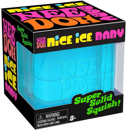 Picture of Schylling NeeDoh Nice Ice Baby - Sensory Squeeze Toy - Super Solid Squish - 1.25" Wide - Color May Vary (Pack of 1)
