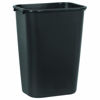 Picture of Rubbermaid Commercial Wastebasket Trash Container, 41QT/10.25 GAL, Plastic, Black, Stackable Trash Can for Bedroom/Bathroom/Office, Fits Under Desk/Sink/Cabinet