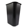 Picture of Rubbermaid Commercial Wastebasket Trash Container, 41QT/10.25 GAL, Plastic, Black, Stackable Trash Can for Bedroom/Bathroom/Office, Fits Under Desk/Sink/Cabinet