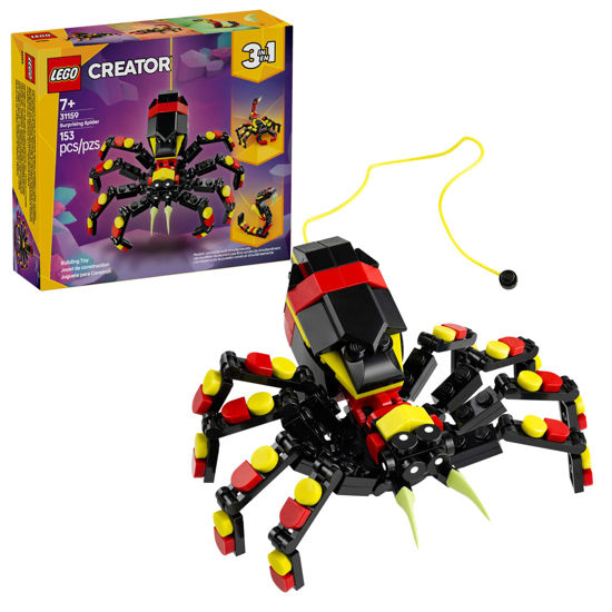 Picture of LEGO Creator 3 in 1 Wild Animals Surprising Spider Toy - Building Toy with 3 Build Options, Spider, Scorpion, or Snake - Animal Figures for Kids, Boys & Girls, Ages 7+ - Gift Idea for Birthday - 31159