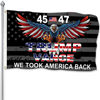 Picture of Trump 45th 47th President Flag Trump Vance Won Took America Back Flag for Yard Bedroom Garden Car Outdoor Decor with 2 Brass Grommets