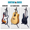 Picture of GLEAM Guitar Stand - Adjustable Fit Electric, Classical Guitars and Bass, Accessories, Folding Type Black (CG-4)