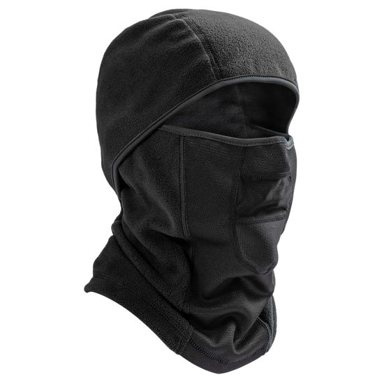 Picture of Mens Balaclava Winter Ski Face Mask Breathable Windproof Thermal for Motorcycle Riding Cycling in Cold Weather Black