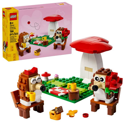Picture of LEGO Hedgehog Picnic Date Building Toy - Animal Figures and Playset for Kids, Boys and Girls, Ages 8+ - Gift for Valentines Day for Her and Him - with 2 Hedgehog Toys and Accessories - 40711
