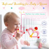 Picture of BIGSPINACH Teethers Heart Shape Silicone Baby Teether Toy Easy for Little Hands to Hold,Cupid Bow and Arrow Soft Teething Toy for Infants,Valentine's Day Gift for Girl or Boy (Pink)